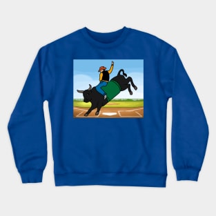 Rodeo Riding On A Bull Crewneck Sweatshirt